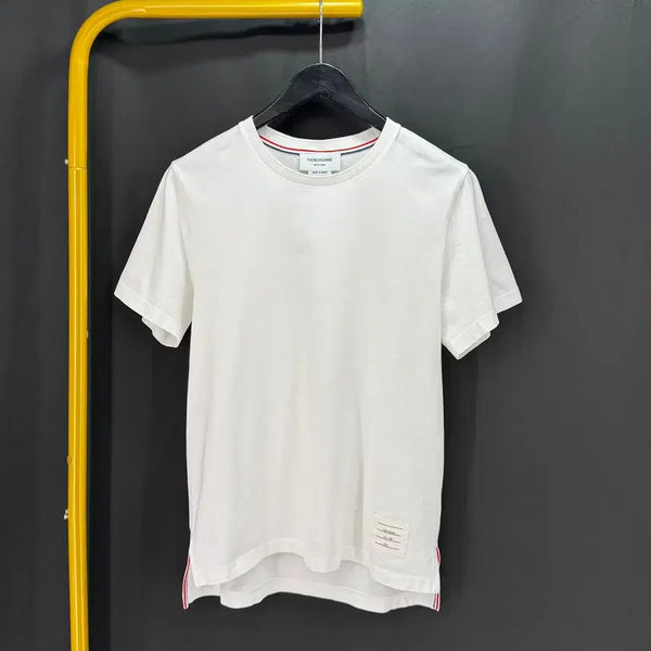[BUNJANG] Thom Browne Signature Stripe T-Shirt White / [1사이즈] 톰브라운 삼선 반팔 티셔츠 화이트 (MJS067A)