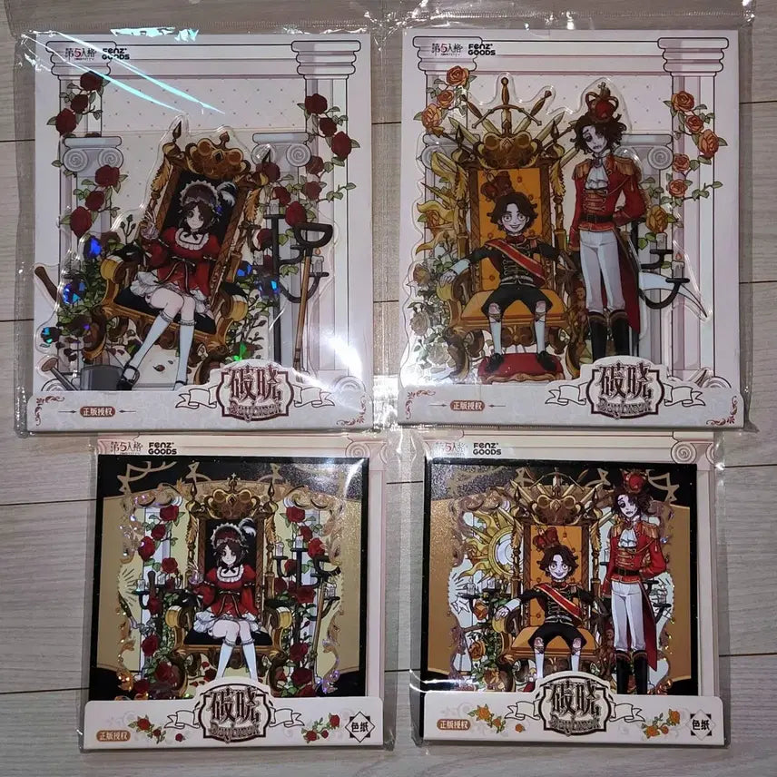 [BUNJANG] Identity V Official Embalmer & Gardener Acrylic Stand & Shikishi Set (Sealed) / 제5인격 공식 인형사, 정원사 아크릴 스탠드 & 색지 세트