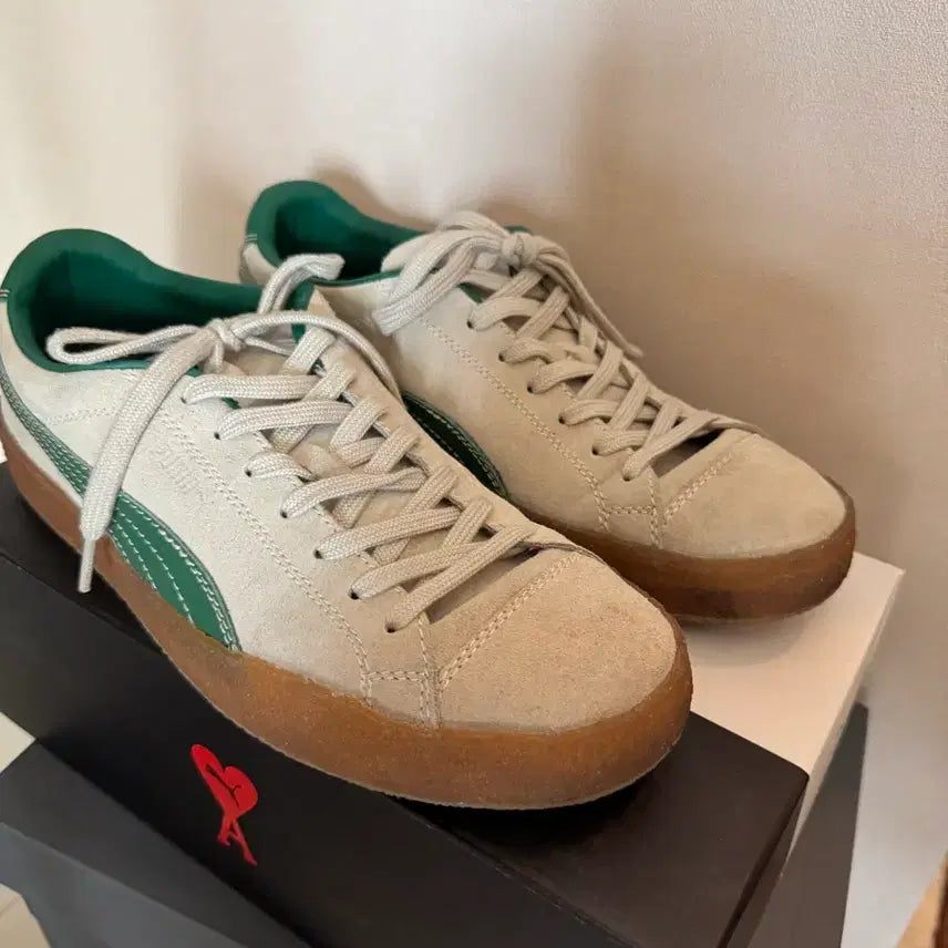 [BUNJANG] Puma x Ami Suede Crepe Sneakers Pristine / 푸마 아미 스웨이드 크레페 프리스틴