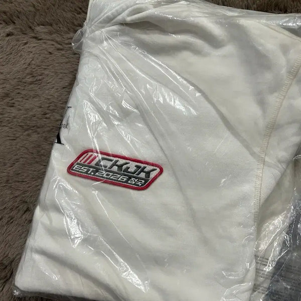 [BUNJANG] CKJK Hooded Zip-Up Jacket White Size L / Ckjk 후디티 집업