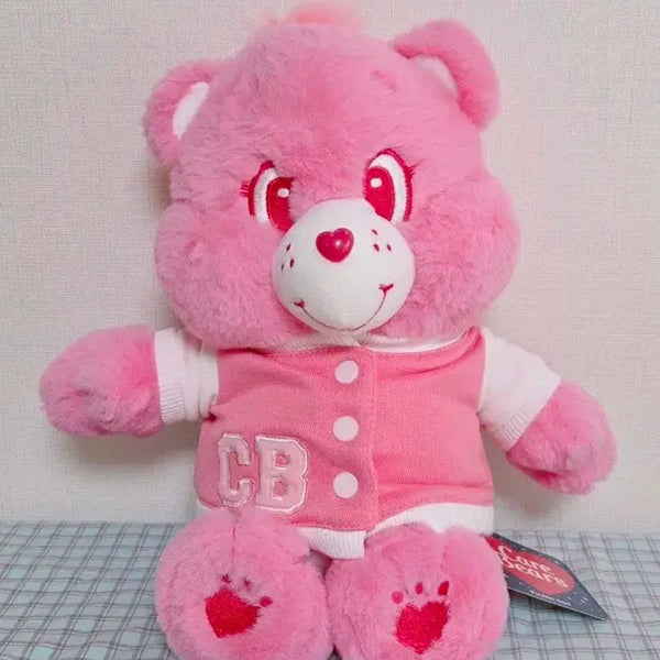 [BUNJANG] Care Bears Pink Baseball Jacket Bear Plush Toy / 케어베어 핑크 야구 점퍼 곰 인형