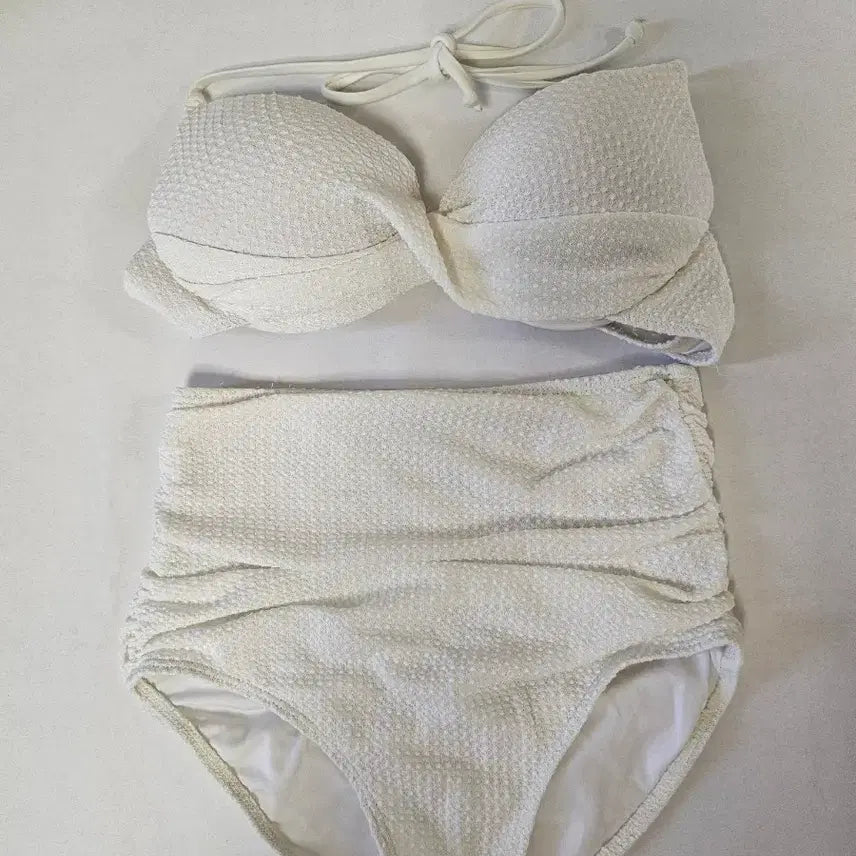 [BUNJANG] White High-Waisted Bikini - Small / 하이웨스트 비키니))