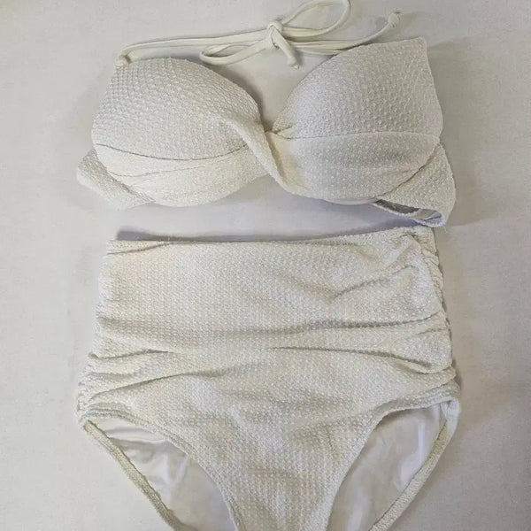 [BUNJANG] White High-Waisted Bikini - Small / 하이웨스트 비키니))