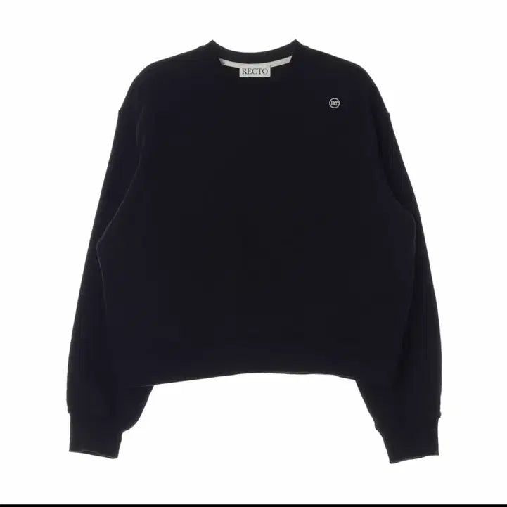 [BUNJANG] Recto Black RC Signature Logo Crop Sweatshirt / 렉토 블랙 RC 시그니처 로고 크롭 맨투맨 스웨트셔츠