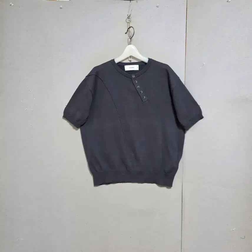 [BUNJANG] Ashley Shop Neckline Diagonal Button Knit FF (One Size) / 목선사선단추 니트 FF   n6455