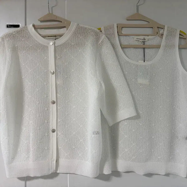 [BUNJANG] The Cashmere Half Cardigan and Camisole Set / 더캐시미어 하프 가디건 나시 세트(새상품)