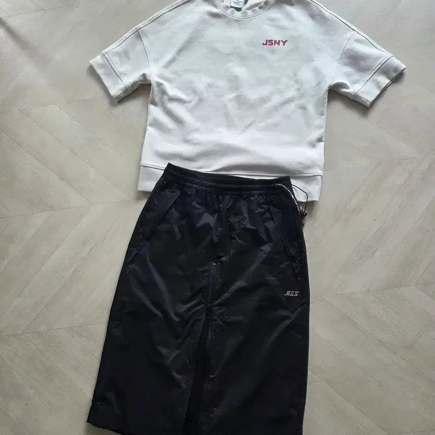 [BUNJANG] Jill Stuart JSNY T-shirt & Long Skirt Set / 질스튜어트 JSNY 반팔 맨투맨 / JSS 롱스커트 세트