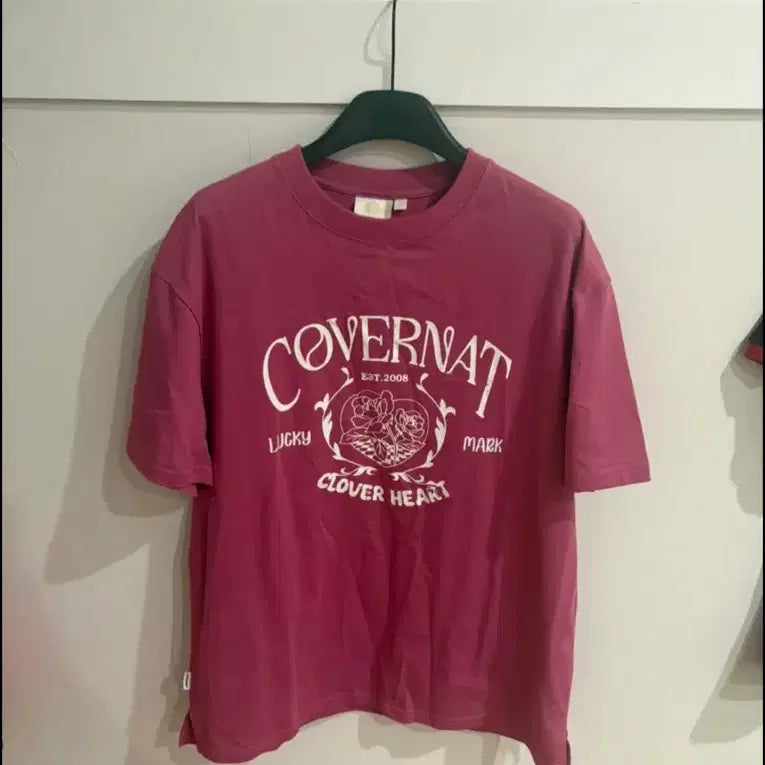 [BUNJANG] Covernat Pink T-Shirt Free Size / 커버낫 핑크 티셔츠 free