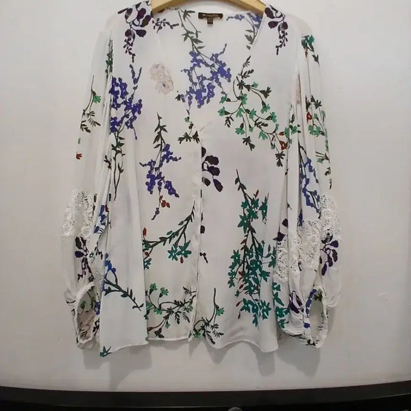 [BUNJANG] Massimo Dutti Floral Pattern Blouse / Massimo Dutti 마시모두띠  블라우스 플라워패턴