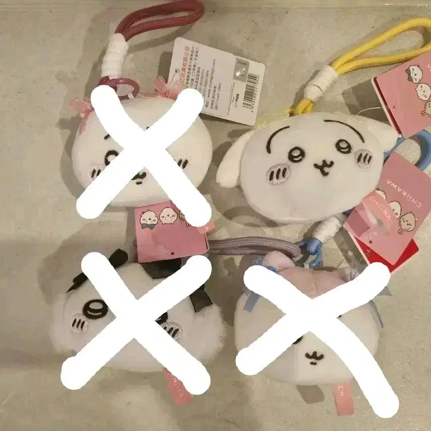 [BUNJANG] Chiikawa Hachiware Usagi Momonga Balletcore Face Ribbon Keychain (Genuine) / 먼작귀 치이카와 하치와레 우사기 모몽가 발레코어 얼굴 리본 정품 키링