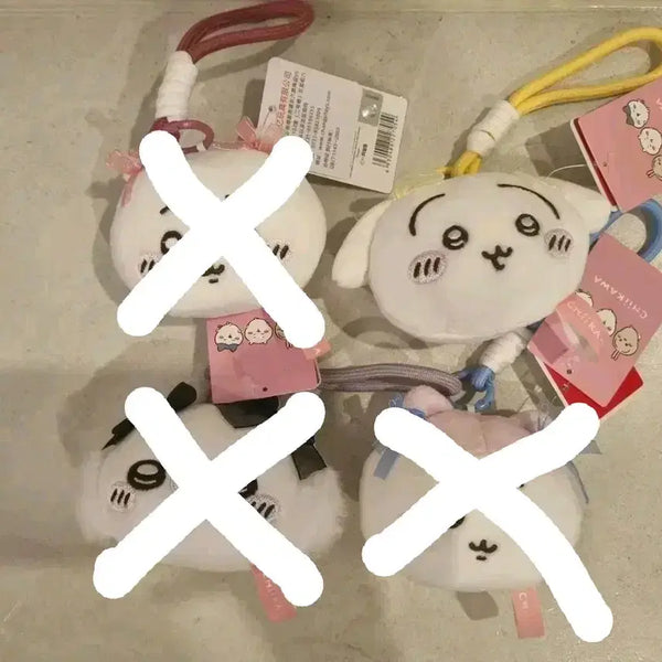 [BUNJANG] Chiikawa Hachiware Usagi Momonga Balletcore Face Ribbon Keychain (Genuine) / 먼작귀 치이카와 하치와레 우사기 모몽가 발레코어 얼굴 리본 정품 키링