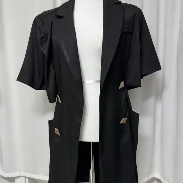 [BUNJANG] 31.Fashion Black Back Slit Banding Jacket / [새상품] 31.fashion 백트임 밴딩 블랙 자켓