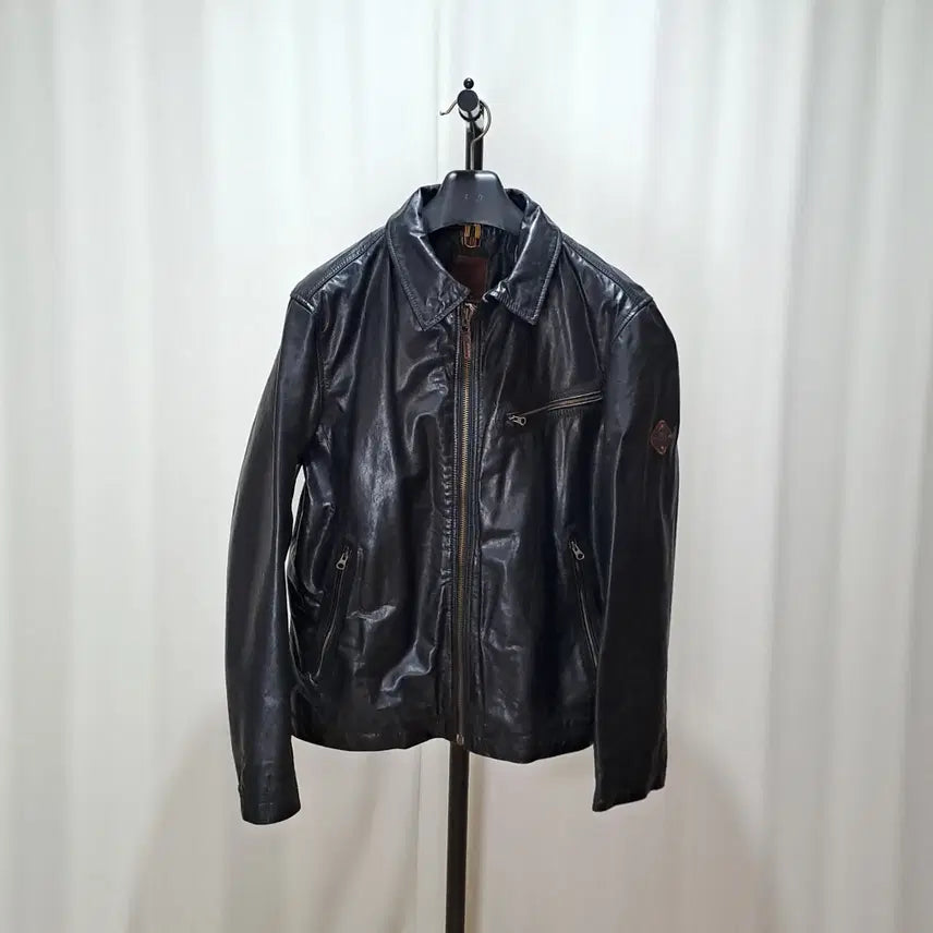 [BUNJANG] Timberland Single Collar Cowhide Leather Jacket XL / (택포) 팀버랜드 싱글 카라 소가죽 자켓 XL C69