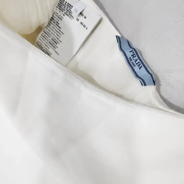 [BUNJANG] Prada Ivory Flare Skirt Size 38 / 프라다 화이트 스커트 38