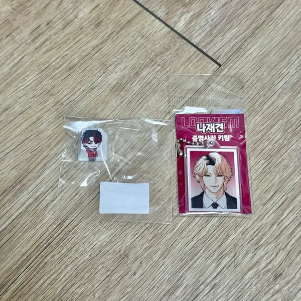 [BUNJANG] Lookism Na Jaegyeon Character Photo Card Keychain + Keycap Bundle Set (Sealed) / 미개봉 외모지상주의 외지주 나재견 증사키링+키캡 일괄