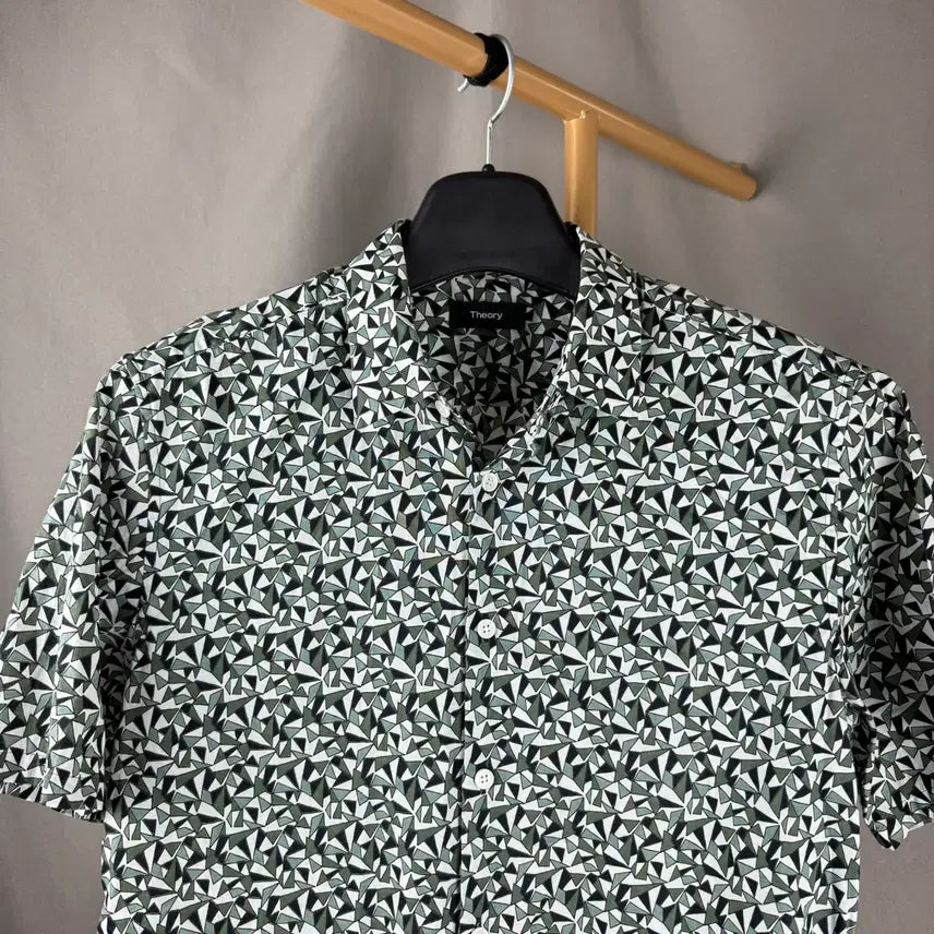 [BUNJANG] Theory Pattern Short Sleeve Shirt (S) / S ) 띠어리 패턴 반팔 셔츠