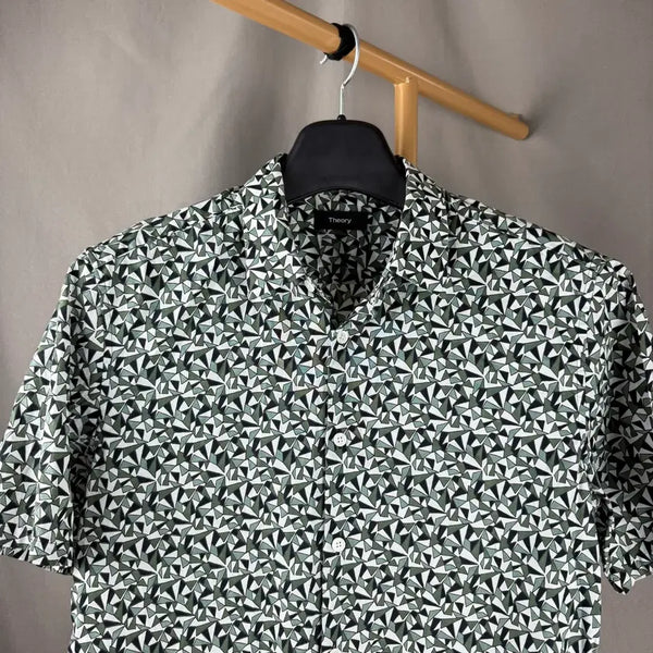 [BUNJANG] Theory Pattern Short Sleeve Shirt (S) / S ) 띠어리 패턴 반팔 셔츠