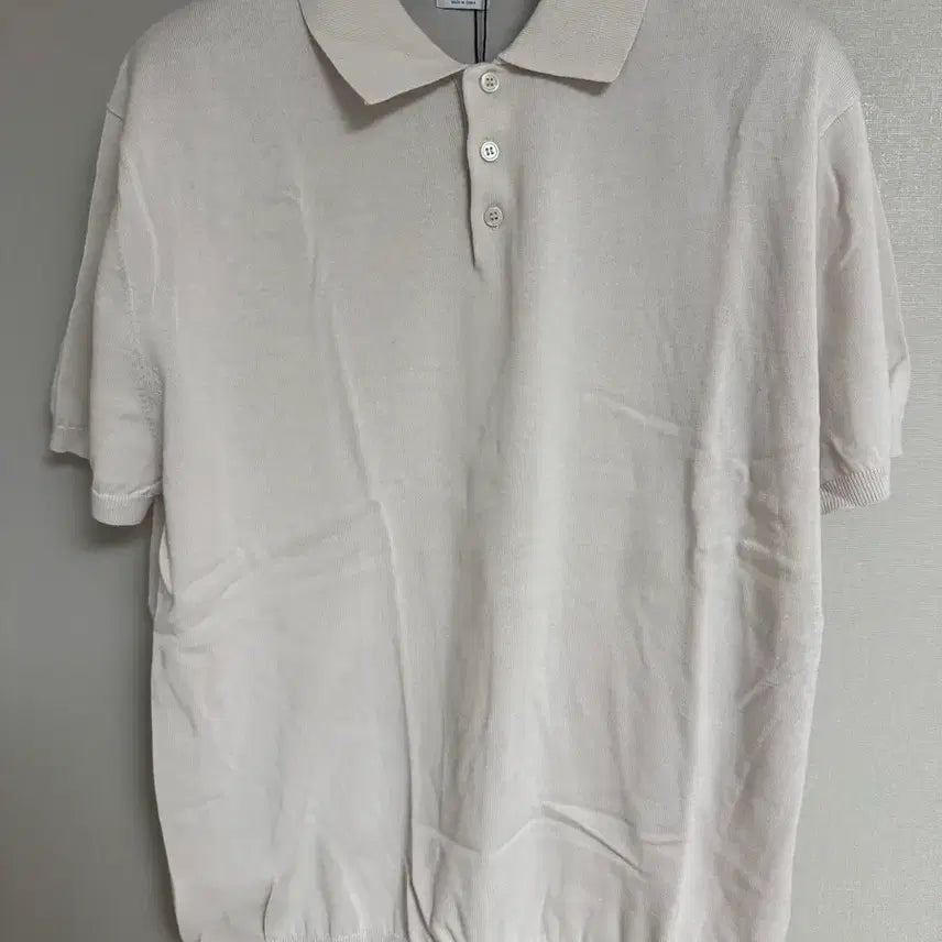[BUNJANG] Zara Cotton Knit Polo Shirt Cream / [XL] 자라 코튼 니트 폴로 셔츠 크림색 칼라티
