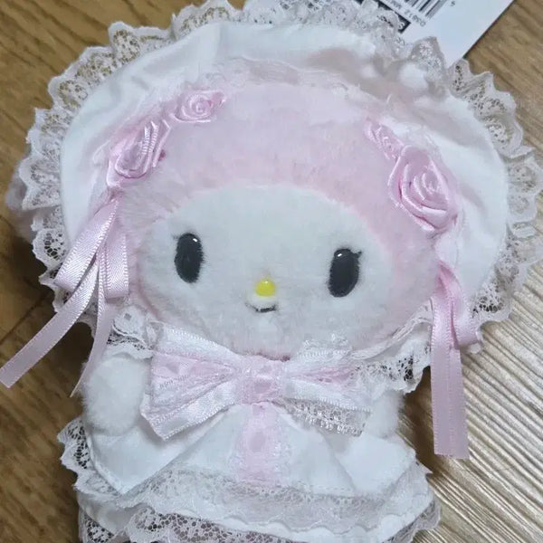 [BUNJANG] Sanrio My Melody White Frill Plush / 산리오 마이멜로디 화이트프릴 인형