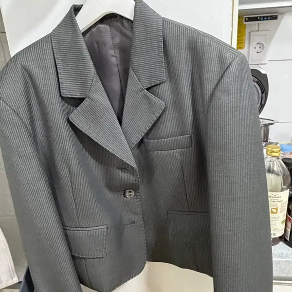 [BUNJANG] Grove Jacket Pinstripe Blazer / 그로브자켓