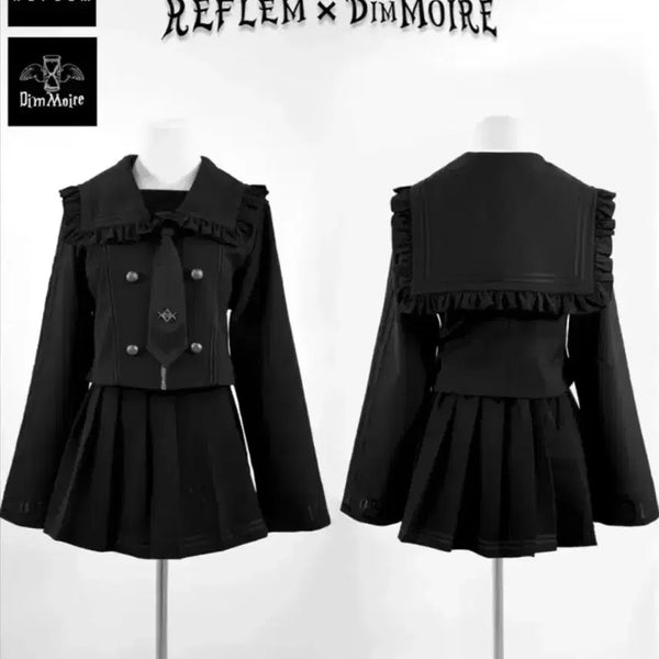 [BUNJANG] Dimmoire Replem Sailor Setup Set - Black/Black / Dimmoire 딤모아르 레플렘 세일러셋업 검검