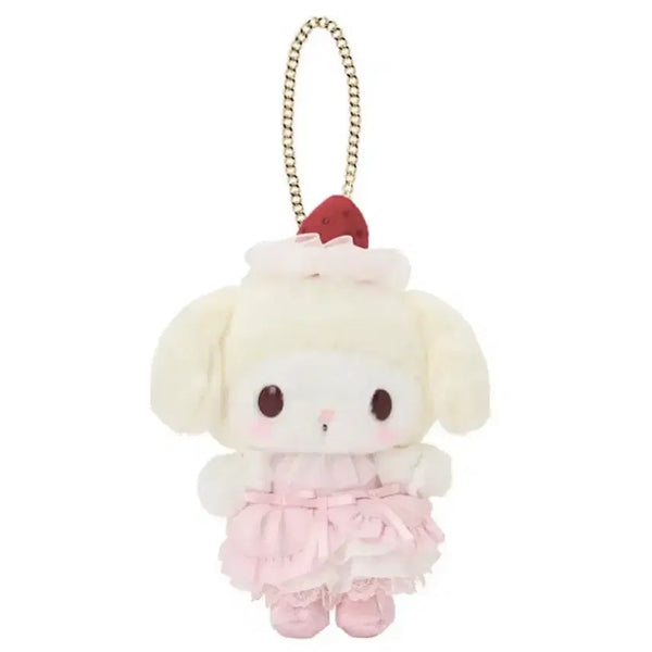 [BUNJANG] My Melody Strawberry Shortcake Whipping Cake Plush Charm Mascot / 현물 마이멜로디 딸기쇼트케이크 휘핑케이크 인형 키링 마스코트
