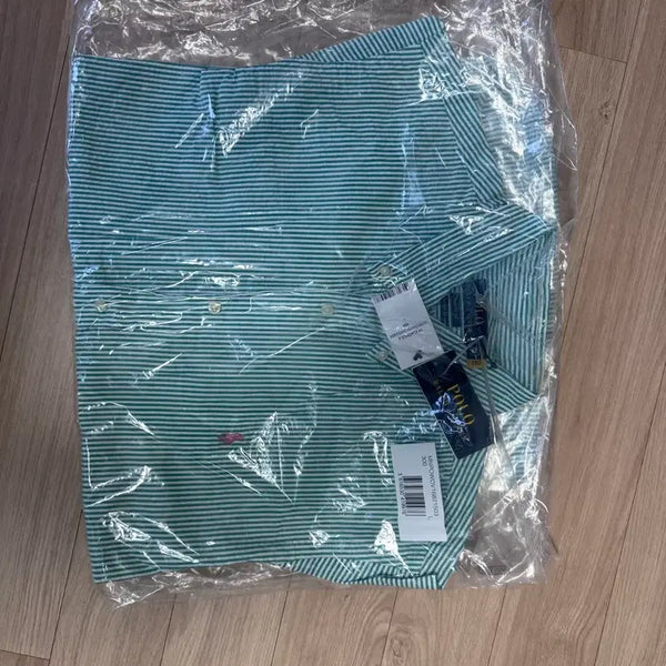 [BUNJANG] Polo Ralph Lauren Classic Fit Striped Seersucker Long Sleeve Shirt - Large / 폴로 클래식핏 스트라이프 시어서커 긴팔셔츠 사이즈 라지