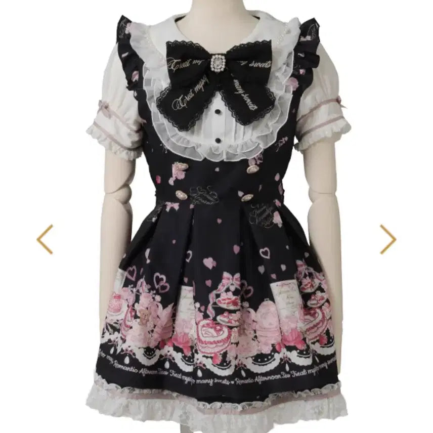[BUNJANG] LIZ LISA Afternoon Tea Black T-Shirt / 새상품) 리즈리사 애프터눈티 블랙반팔