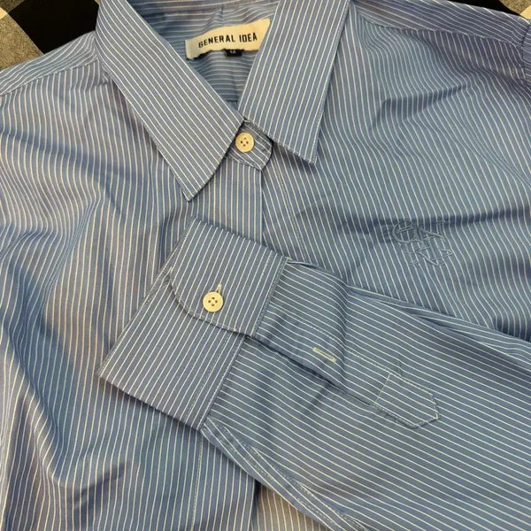 [BUNJANG] General Idea Wrinkle-Free Classic Stripe Shirt / 제너럴아이디어 링클 프리 클래식 스트라이프 셔츠