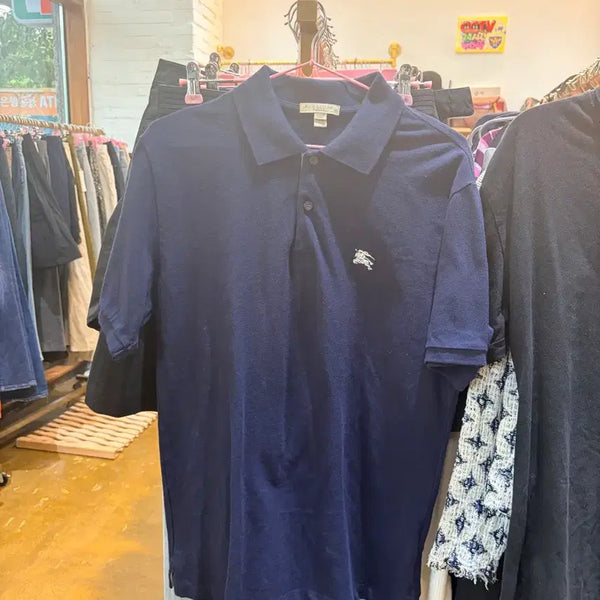 [BUNJANG] Burberry Polo T-Shirt Navy / 버버리 카라티 네이비