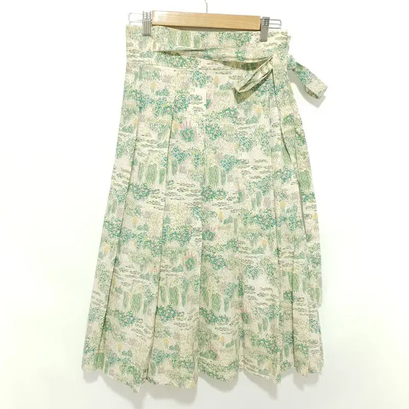 [BUNJANG] Yesbom Pleated Skirt (Midi Length) - Green / 예봄 양품 생활한복 플리츠 허리치마 F 그린_M0287