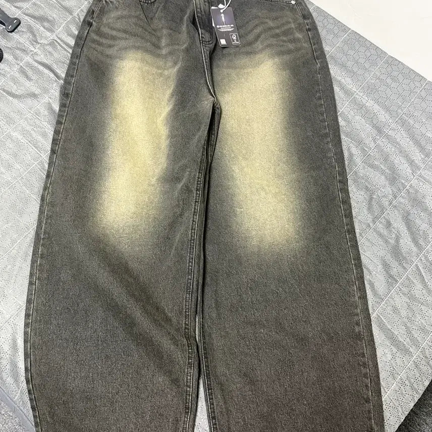 [BUNJANG] Yellow Light Wash Semi-Wide Denim Pants / (새상품)세미 와이드 옐로청 연청 데님바지
