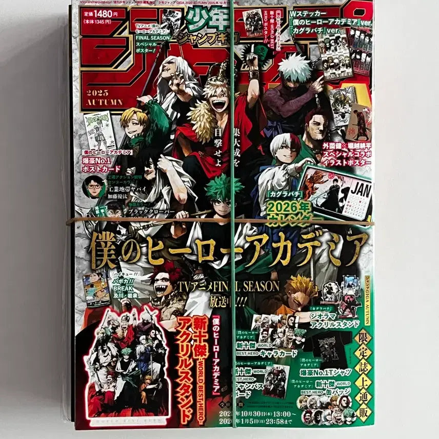[BUNJANG] My Hero Academia 2025 Giga Jump Autumn Issue Acrylic Standee Set / 히로아카 나히아 2025 기가 점프 어텀 가을호미도리야바쿠고토도로키아크릴