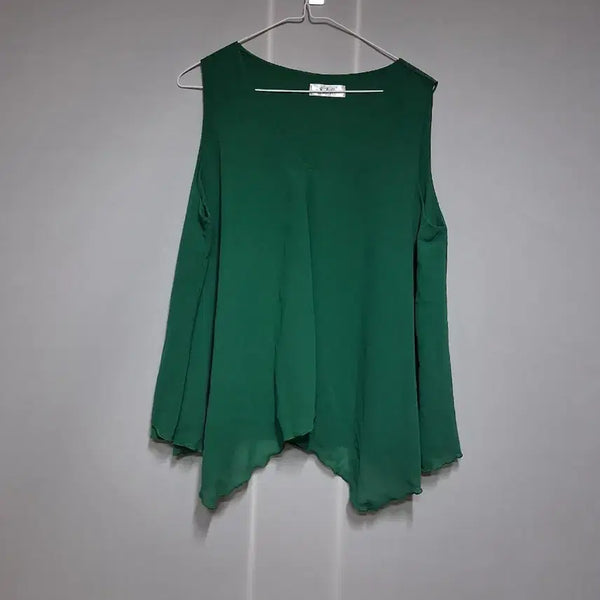 [BUNJANG] Mint Green Sleeveless Blouse (L) / 민트 그린 민소매 블라우스(L)