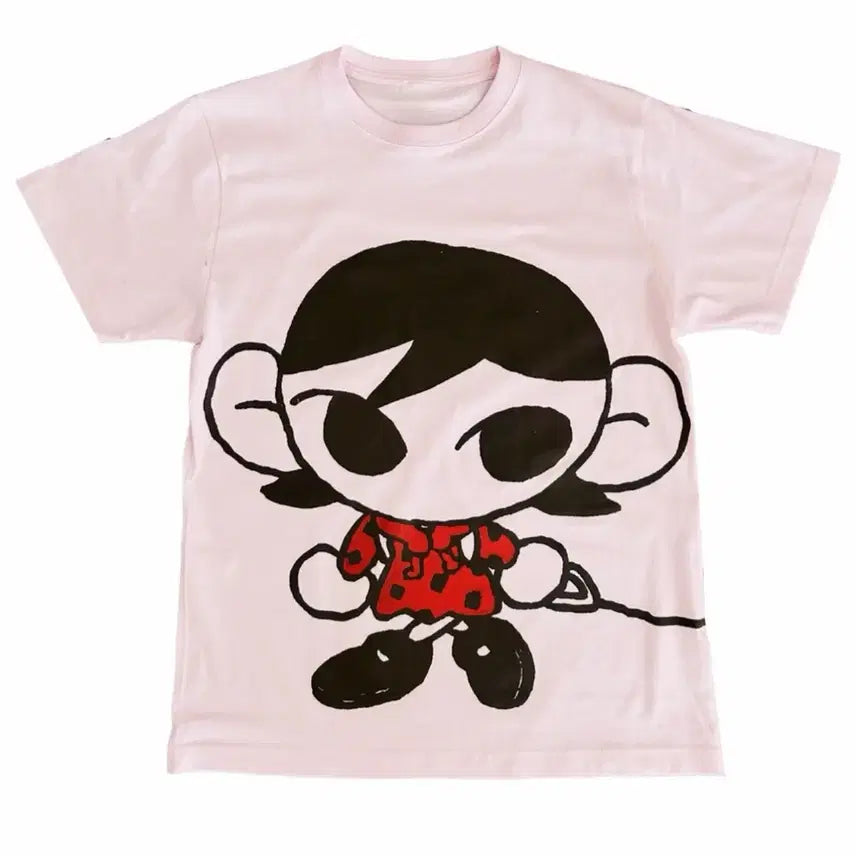[BUNJANG] Miri Mmiriku Artist Doggy T-shirt Pink Short Sleeve / Miri 미리 작가님 mmiriku doggy T-shirt 연핑크 반팔
