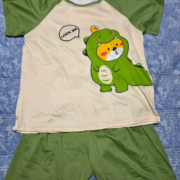 [BUNJANG] Dinosaur Printing Pajama Set / 공룡 프린팅 파자마 세트
