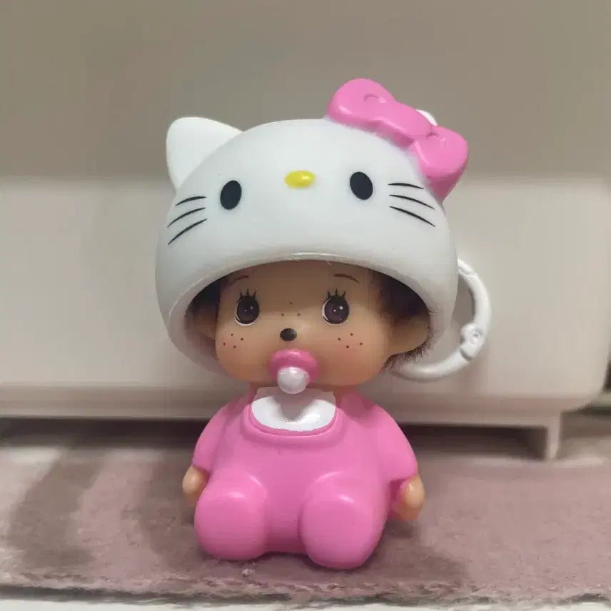 [BUNJANG] Kitty Monchhichi Keychain / 키티몬치치키링