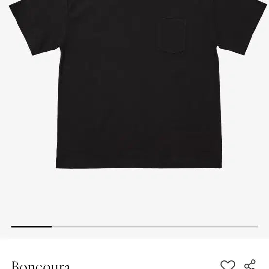 [BUNJANG] BONKURA Heavyweight Pocket T-Shirt Black / 본쿠라 헤비웨이트 포켓티 (블랙)