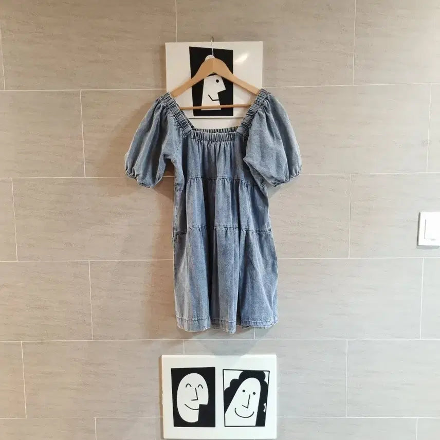 [BUNJANG] Denim Midi Dress / 청 데님 원피스처럼~롱청블랏처럼~