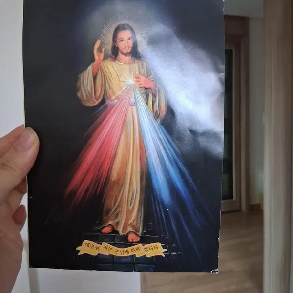 [BUNJANG] Antique Sacred Heart Painting with Frame / 예수성심 그림