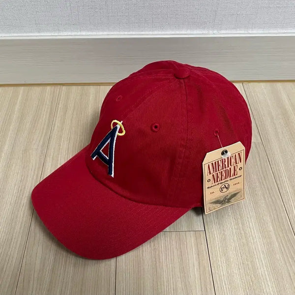[BUNJANG] American Needle Los Angeles Angels MLB Strapback Ball Cap Hat Red / [새제품] 아메리칸 니들 LA 에인절스 MLB 볼캡 야구 모자