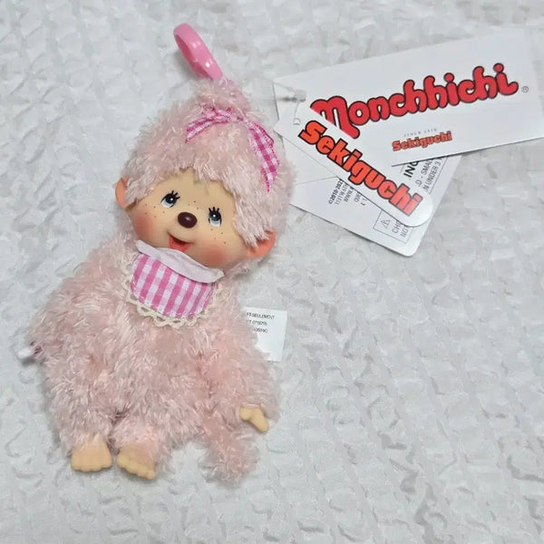 [BUNJANG] Monchhichi Mokomoko Pink Keyring / 몬치치 유럽 모코모코 핑크 키링