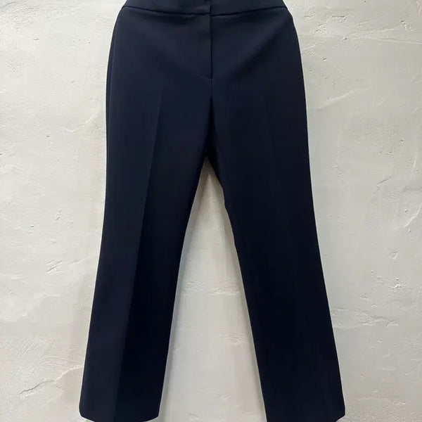 [BUNJANG] Sandro Women's Navy Rayon Blend Bootcut Slacks Size 55 / 산드로 여 슬랙스 네이비/뒷허리밴딩/인견혼방/부츠컷 55