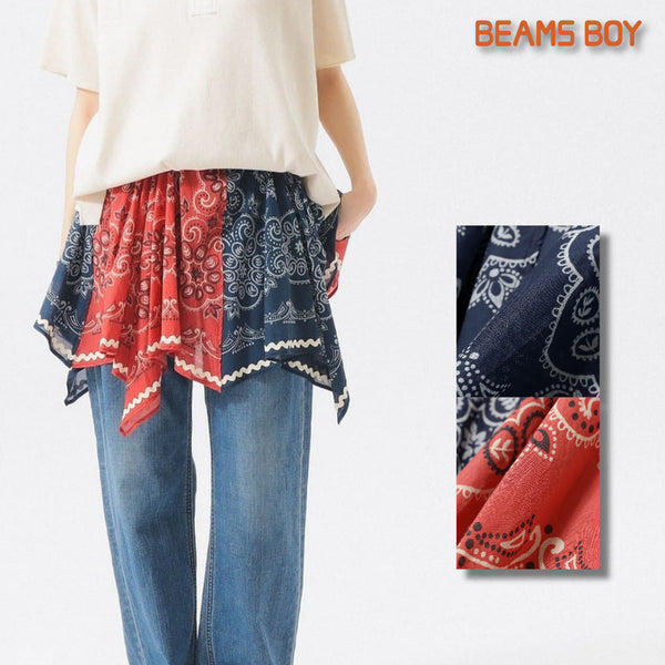 [BUNJANG] BEAMS BOY Bandana Print Skirt / 빔즈 보이 반다나 프린트 스커트