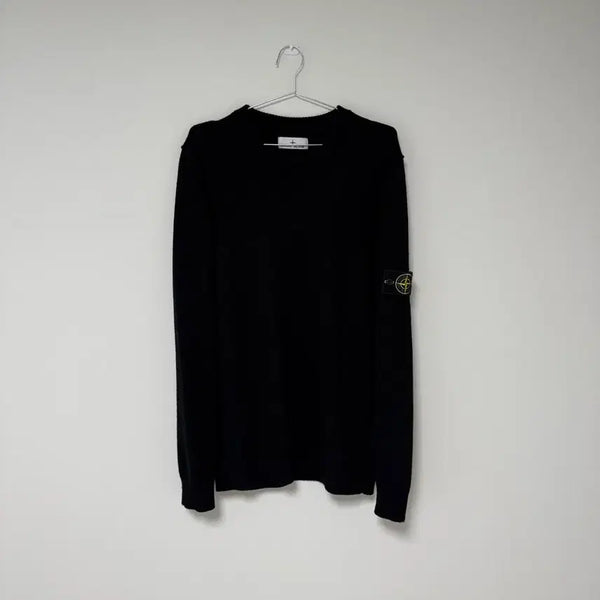 [BUNJANG] Stone Island 23FW Lambswool Crewneck Knit Black / [XL] 스톤 아일랜드 23FW 램스울 크루넥 니트 블랙