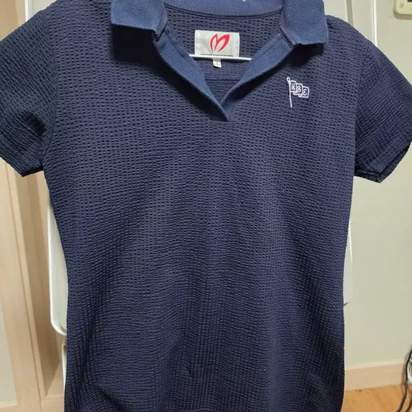 [BUNJANG] Master Bunny Navy Embossed Collar T-shirt / 마스터바니 네이비 엠보싱 카라티