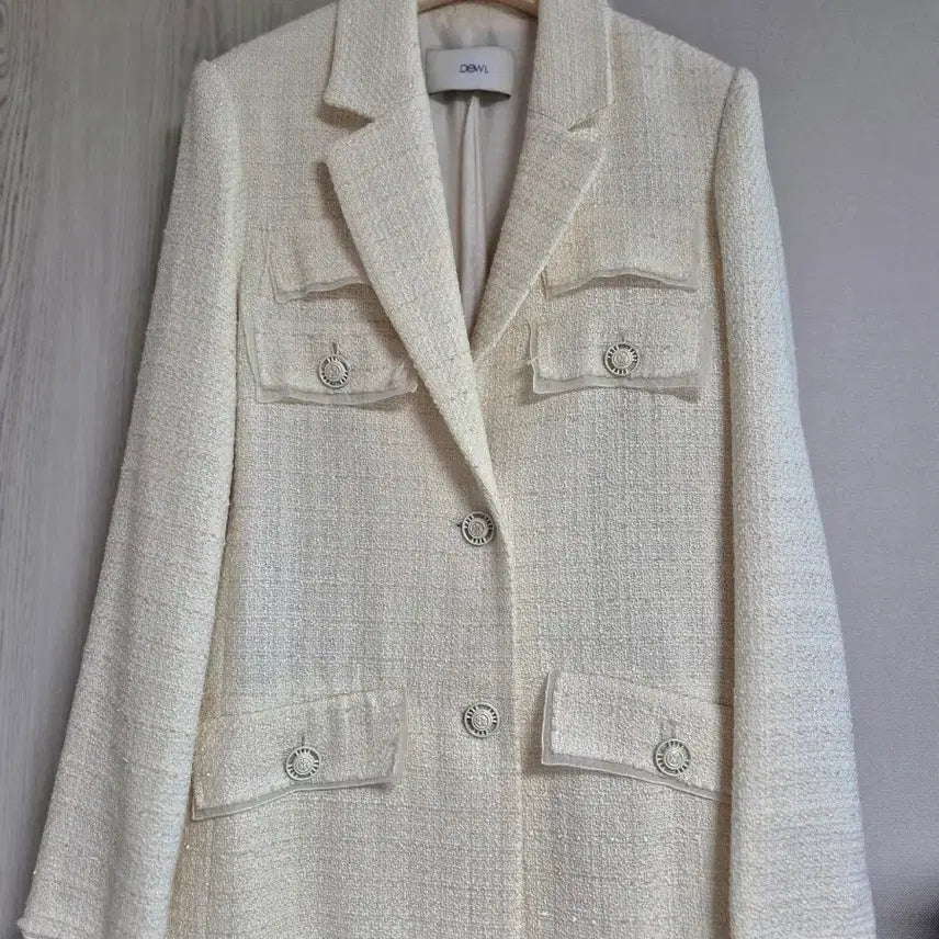 [BUNJANG] DEWL Tweed Jacket Ivory / DEWL 트위드 자켓 아이보리 55