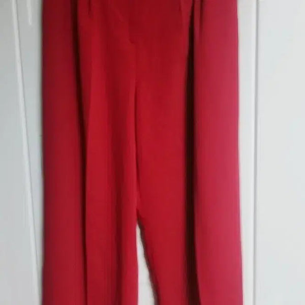 [BUNJANG] Red Wide Cotton Pants - Size L / 레드  와이드 팬츠  L