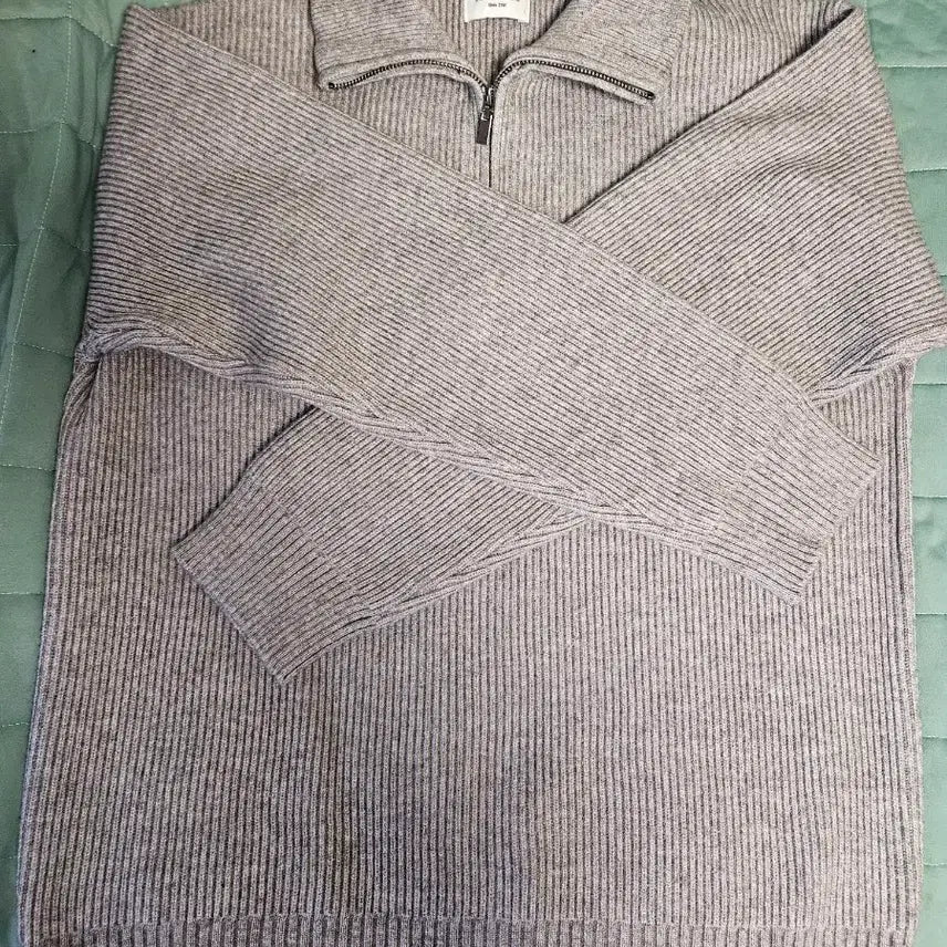 [BUNJANG] A.L The Half-Zip Knit Grey XL / A.L The 니트 그레이 1/2 지퍼 XL
