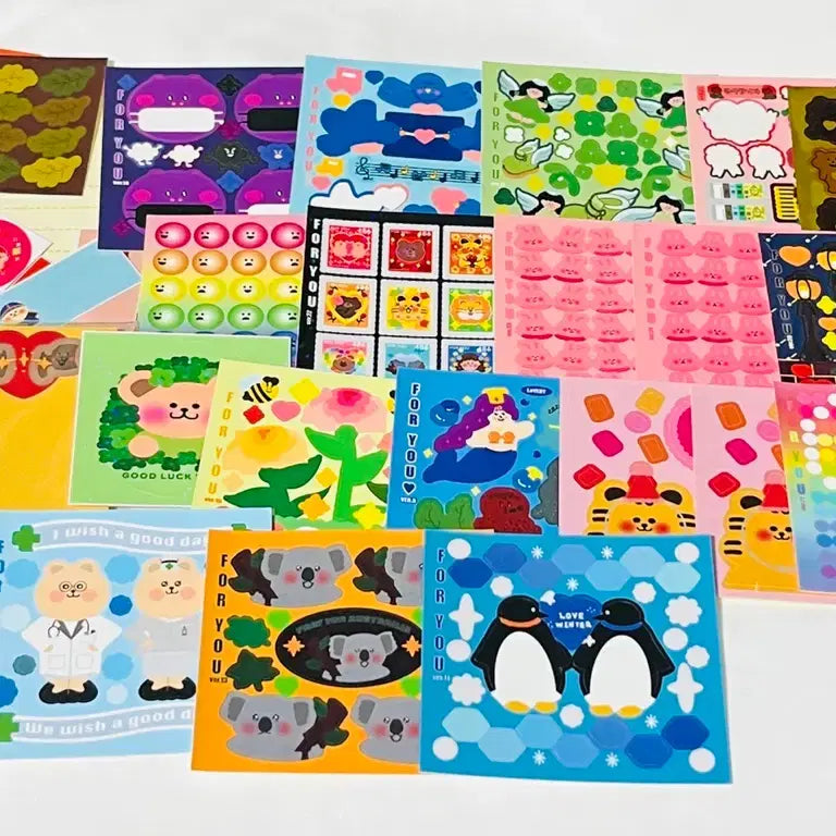 [BUNJANG] LoveEnt Deco Sealing Stickers - Washi Paper / 러브엔트 다꾸 씰스티커 모조지 / 스티커 처분